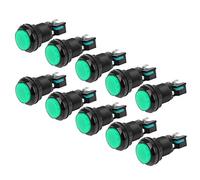 FTVOGUE BERM Interruptor de Control de Botón Pulsador Botón de Reinicio Automático 250 V Rojo Paquete de 10 para Consolas de Juegos Máquinas de Grúa Venta de Agua y Controladores de Lavadora de