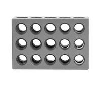 FTVOGUE Bloque de Sujeción de 23 Orificios, 2 Piezas de Bloques Paralelos de Fresado de Acero Endurecido, 1x2x3 Pulgadas, Precisión de 0,0001 Pulgadas para Inspección de Diseño y Configuración de la