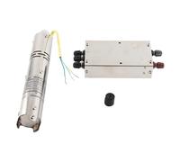 FTVOGUE Bomba de Tornillo Solar de CC de 24 V, Bomba de Agua Sumergible sin Escobillas de Acero Inoxidable con Controlador MPPT Automático para Riego y Ganado (NS242T-30)