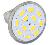 FTVOGUE Bombilla LED, 4 Bombillas DC12 V 4 W MR11 con 12 LED, Foco Blanco Cálido para Sala de Estar y Iluminación de Paisaje (Blanco cálido)