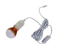FTVOGUE Bombilla LED Solar E27 5W Blanco, Línea DC 12V, para Exterior