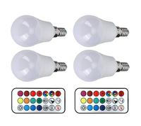 FTVOGUE Bombillas LED Que Cambian de Color RGB, Bombilla RGB, 45 W, Coloridas Cambiables para el Hogar, Bar, Fiesta, Dormitorio, Escalera, Bar (RGB + Puro 6000K E12)