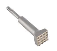 FTVOGUE Broca de Buje de Cabeza Cuadrada Cincel de Martillo Triturador Eléctrico de Acero 40Cr Vástago Estándar de 152 Mm Área de Contacto Grande para Acabado de Superficie de Puente de Pared de