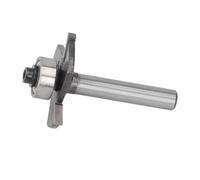 FTVOGUE Broca Enrutadora con Ranura en T, Vástago de 1/4 de Pulgada con Rodamiento para Carpintería, Cuchillas de Acero de Tungsteno y Cuerpo de Carbono para Ranurado Preciso en Madera Contrachapada