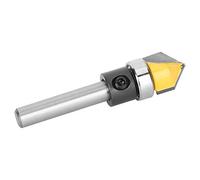 FTVOGUE Broca Enrutadora de Ranura en V de Carburo para Cortador de Carpintería 1 4 X 1 2 90 Grados para Tratamiento y Ranurado de Bordes de Grabado CNC, Profundidad de Corte de 12,7 Mm para