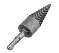 FTVOGUE Broca para Dividir Leña, Cono Divisor de Leña de Acero Al Carbono para Taladro Percutor Eléctrico, Opciones de Vástago Hexagonal Redondo Cuadrado, Ideal para Partir (#1)