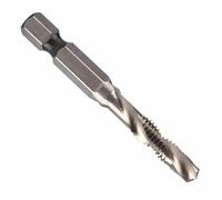 FTVOGUE Broca para Macho de Roscar Combinada, Broca para Macho de Roscar Hexagonal de Acero de Alta Velocidad M6, Punto Autocentrante para Taladrar, y Biselar, para Usuarios de Bricolaje de Hierro y