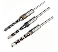 FTVOGUE Broca para Orificios Cuadrados, Herramienta para Embutir de Acero para Rodamientos, Herramienta de Carpintería Eficiente y de Alta Dureza para Perforación de Orificios Cuadrados (3/8 pulg.