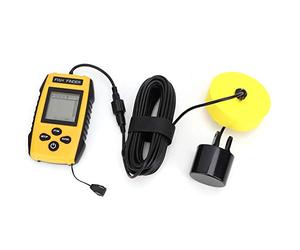 FTVOGUE Buscador de Peces de Sensibilidad Ajustable, Buscador de Profundidad LCD Portátil con Sensor de Sonar para Pescar en Lagos y Océanos