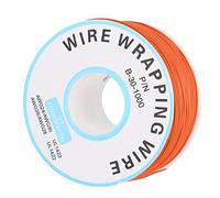 FTVOGUE Cable de Envoltura de Cobre Estañado Cable de un Núcleo de 0,25 Mm con Carrete 105C de Alta Temperatura para Placa de Circuito Reparación de Pantalla LCD Electrónica (ORANGE)