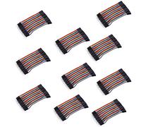 FTVOGUE Cable de Salto Cable de Conexión Macho a Hembra de Plástico 2,54 Mm 10 Cm 10 Piezas para Computadoras, Instrumentos, Cableado de Placas de Pruebas y Proyectos de Electrónica de Consumo