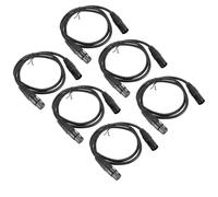 FTVOGUE Cable de Señal de Escenario, Cable de Luz de Escenario XLR Macho a Hembra de PVC de 1 M, Transferencia de Alta Fidelidad Plug and Play, 3 Pines para Configuración de Iluminación de Micrófono