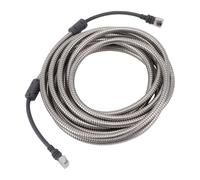 FTVOGUE Cable Satelital Rectangular, 16.4 Pies 26AWG Cable de Repuesto Ethernet de Cobre de un Núcleo IP68 a Prueba de Agua con Funda de Acero Inoxidable, para Gen 3 V3 y Mini Satélite