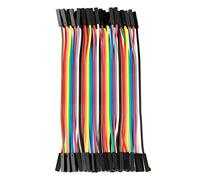 FTVOGUE Cables de Puente Hembra a Hembra Cable de Cinta de 40 Pines para Placa de Pruebas, 5 Cables de Cobre Coloridos de 11,5 Cm para Pruebas Rápidas de Circuitos y Proyectos de Bricolaje