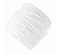 FTVOGUE Cadena de Cuentas de Perlas de 50 M, Guirnalda de Cuentas de Perlas, Decoración con de Plástico Redondas de 3 Mm para Centros de Mesa de Boda, Ramo de Novia, (White)
