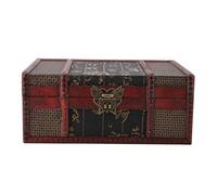 FTVOGUE Caja de almacenamiento de madera vintage, organizador de almacenamiento de joyas, caja del tesoro, 9,1 x 6,3 x 3,9 pulgadas (#1: estilo chino)