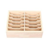 FTVOGUE Caja de Almacenamiento de Teléfono de Madera Resistente 12 Organizador de Compartimentos para el Aula de la Oficina en Casa