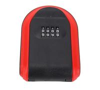 FTVOGUE Caja de Bloqueo de Llaves Montada en la Pared, Caja de Almacenamiento de Llaves ABS con Cerradura de Combinación, de Seguridad Impermeable para Exteriores para de Apartamento, Garaje, (Rojo)