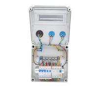 FTVOGUE Caja de Distribución de EnergíA Distribuidor de EnergíA ABS 400 V 16 A con Disyuntor 1P 3P y RCBO 40 A IP67 para Uso en Taller, Garaje, Sitio de Construcción