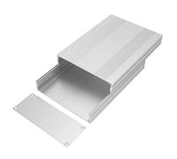 FTVOGUE Caja de Enfriamiento de Aluminio, Caja de Aluminio Plateado con Diseño de Instrumento PCB 54x145x200 Mm para Proyectos Electrónicos y Fuente de Alimentación Móvil