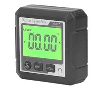 FTVOGUE Caja de Nivel Digital, Herramienta de ángulo de Inclinómetro Magnético ABS con Precisión de 0,01 Grados para Aplicaciones de Carpintería y Construcción (en blanco y negro)