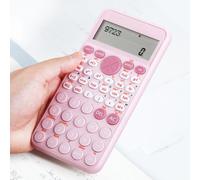 FTVOGUE Calculadora Científica 240 Funciones Calculadora de Matemáticas Calculadora de Ingeniería con Gran Pantalla LCD de 2 Líneas para la Oficina Escolar de los Estudiantes (Pink-1)