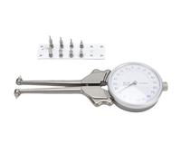 FTVOGUE Calibrador de Dial Interno, Calibre de Calibre Interior de Aleación de Aluminio de 30-62 Mm, Lectura de 0,01 Mm, Profundidad de 75, 8 Cabezales de Repuesto para Medición del Diámetro del