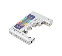 FTVOGUE Capacidad de Batería Digital Universal para Varios Tipos de Baterías, Pantalla LCD, Estable y Duradera, Adecuada para Carbono, Zinc y Recargable (SILVER)