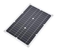 FTVOGUE Cargador de Panel Solar Portátil, Silicio Monocristalino, Puerto USB Dual, Potencia de 20 W para Camping y Uso Al Aire Libre
