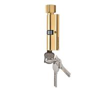 FTVOGUE Cerradura de Cilindro, Cerradura de Puerta de Aleación de Aluminio con Llave, Cilindro de Núcleo Duradero para Seguridad del Hogar, Ideal para Armarios y Bicicletas (GOLD)