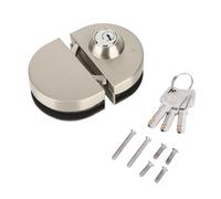 FTVOGUE Cerradura de Puerta de Vidrio, Cerradura de Seguridad de Acero Inoxidable para Puertas de Vidrio de 10-12 Mm de Espesor, Deslizante de Empuje con 3 Llaves para Uso en el Hogar y la Oficina