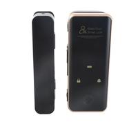 FTVOGUE Cerradura de Puerta de Vidrio Inteligente con Huella Digital, Entrada sin Llave con 4 Métodos de Desbloqueo, Tarjeta de Contraseña de Huella Digital, Alarma de Voz Remota para el