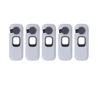 FTVOGUE Cerradura para Refrigerador a Prueba de Niños, Paquete de 5 Pestillos para Gabinete de Seguridad para Bebés, Adhesivo Fuerte de Doble Protección para Cajones de Refrigerad (Gris Claro)
