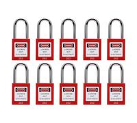 FTVOGUE Cerraduras Rojas de Bloqueo y Etiquetado Candado de Seguridad Loto Retención de Llaves Compatible con OSHA No Conductor para Kits de Bloqueo de Maquinaria Industrial