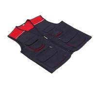 FTVOGUE Chaleco de Trabajo, Chaleco de Seguridad Rojo y Azul Marino con