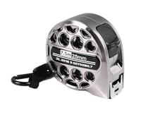 FTVOGUE Cinta Métrica de Acero Inoxidable, Cinta Métrica Retráctil de Diseño Hueco con Escala de Doble Cara, Regla de Acero Inoxidable para Decoración de Interiores Carpintería (7.5M)