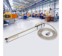 FTVOGUE Codificador de Lectura Digital de Escala Lineal de 300 Mm Perfil de Aluminio Aleación de Zinc Fundición a Presión Resolución de 5 um Precisión de ± 5 um para Fresadora de Torno JCS900 2AE