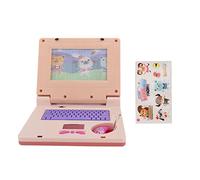 FTVOGUE Computadora Portátil de Aprendizaje para Niños, Juguetes Electrónicos Educativos con 2 Clips de Música, 11 Efectos de Sonido, Iluminación, Transferencias de Imágenes, (Ratón retráctil Morado)
