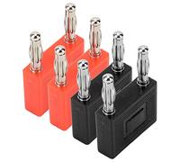 FTVOGUE Conector Banana Doble Conector Banana de Doble de Cobre Chapado Espaciado de 4 Mm y 19 Mm Rojo Negro 2 Juegos para Cables de Altavoz Conexión de Línea de Transferencia Uso de Audio en el Hogar