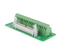 FTVOGUE Conector de Bloque de Terminales de Encabezado Macho IDC40P de 40 Pines, Módulo de Fuente de Alimentación de Interfaz de Montaje en Carril DIN con Color Verde, Voltaje Nominal de 48 V para