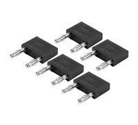 FTVOGUE Conector de Clavija de Plátano Doble Conector de Banana de Doble de Cobre 5 Piezas de 4 Mm Espaciado de 19 Mm Carcasa de ABS para Cables de Altavoz Conexión de Línea de Audio Uso Estéreo en