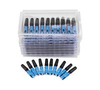 FTVOGUE Conector de Fibra óptica SC de 100 Piezas, Montaje Rápido, Alto Rendimiento para Redes Locales FTTH, Carcasa Integrada, Ideal para Profesionales