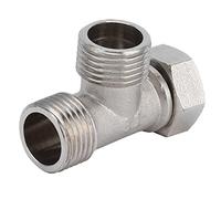 FTVOGUE Conector en T de Acero Inoxidable, Adaptador de Junta de Tubería de Agua de Alta Resistencia, Rosca Hembra Macho G1/2 para Aplicaciones de Plomería
