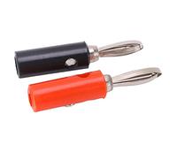 FTVOGUE Conector Macho de Latón Niquelado de 4 Mm JT 002 Conector de Cable de Altavoz de 4,0 Mm para Equipos Electrónicos Instrumentos de Enseñanza Inversores y Uso Automotriz