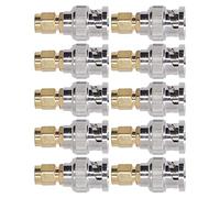 FTVOGUE Conector SMA Macho a BNC Macho OFC Adaptador de Cable Coaxial RF Conversión a de 50 Ohmios para Antena GPS Enrutador WiFi Receptor Escáner Medidor Transmisor de Radio 10PCS