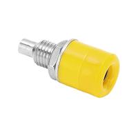 FTVOGUE Conector Tipo Banana 20PCS 4 Mm Panel Banana Jack Adaptador Hembra de Cobre ABS y Cobre 30 V CA A 60 V CC 24 A para Cableado de Montaje en Panel de Equipos Electrónicos (Yellow)