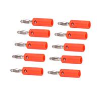 FTVOGUE Conector Tipo Banana de 4 Mm Conector Tipo Banana Linterna Chapado en Oro 10 Piezas Aleación de Zinc Acero Al Manganeso ABS 22.090 para Pruebas de Equipos Electrónicos y Uso en Banco (rojo)