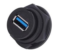 FTVOGUE Conector USB 3.0 de Montaje en Panel Impermeable de 16 Núcleos, Cobre Chapado en Oro para Transferencia de Datos de Alta Velocidad de hasta 5 Gbps, Clasificación IP67 para Uso Industrial y