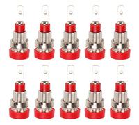 FTVOGUE Conectores de Enchufe de Plátano de 10 Piezas Terminales de Conector de Enchufe de 2 Mm para el Proyecto de Prueba de Bricolaje (Rojo)