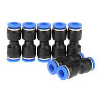 FTVOGUE Conectores Rectos Neumáticos, Material de PU, Diseño sin Disparos de Alta Presión, Fácil Instalación, para Líneas de Aire y Accesorios de 1/4 de Pulgada